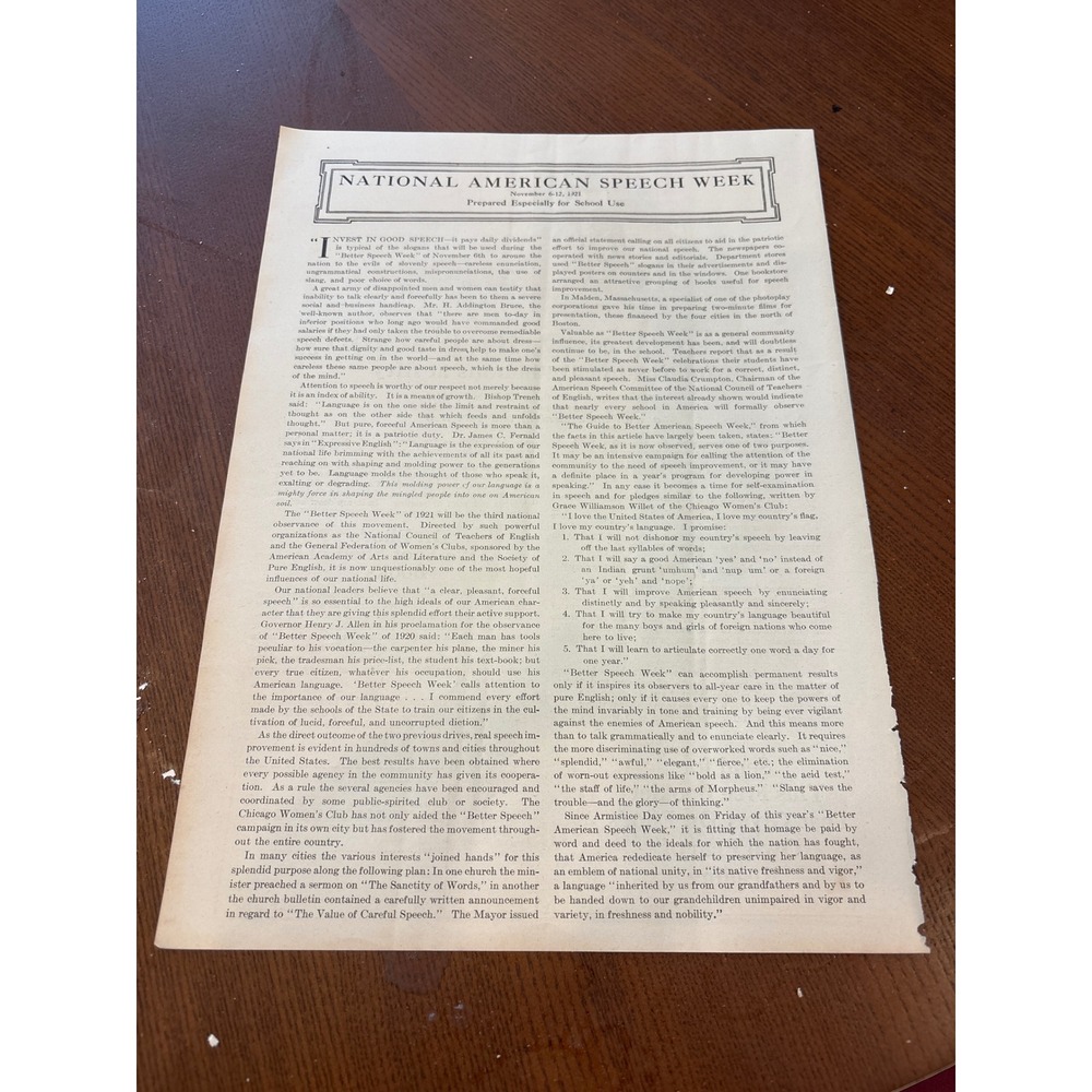 Vintage 1921 Literary Digest Ad National American Speech Week Dr Eliot Books